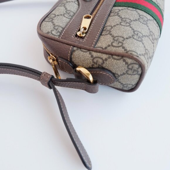 Authentic Preowned Gucci Brown GG Canvas Mini Ophidia Crossbody Bag - Picture 12 of 16